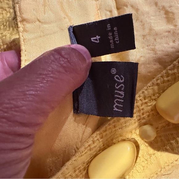 Muse sunny, lemon, yellow beaded dress - Picture 5 of 5